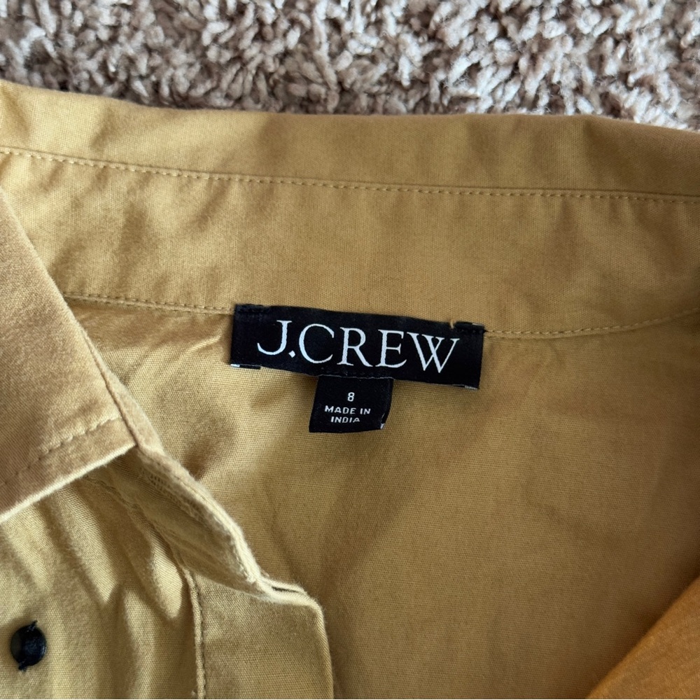 J Crew Sequin Embellished Cotton Poplin Button Up Shirt - Picture 4 of 8
